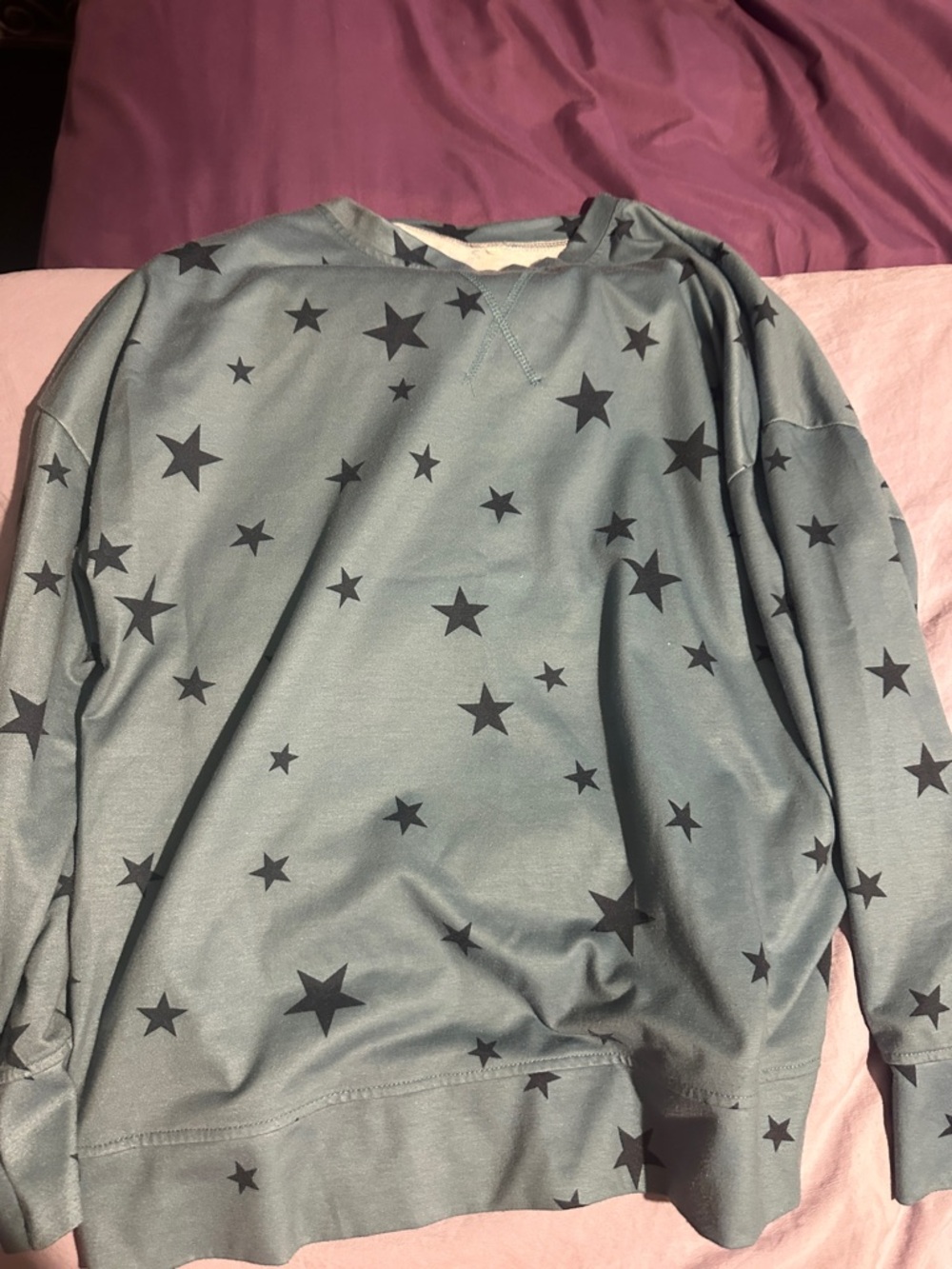 Women's Star Print Sweatshirt - Gray